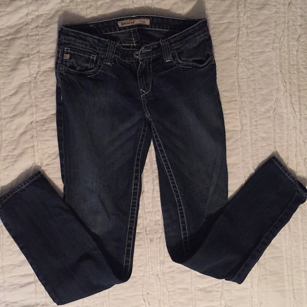 Straight leg dark big star jeans
